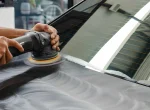 Professional car paint corrections by Lustrd Detailing in Sydney using a dual-action polisher on a luxury vehicle.